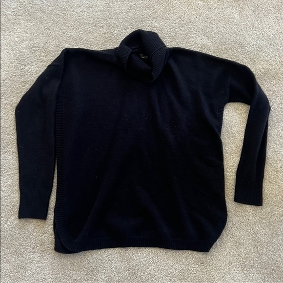 French connection oversized black turtleneck sweater jumper mock neck XS small - Picture 2 of 4
